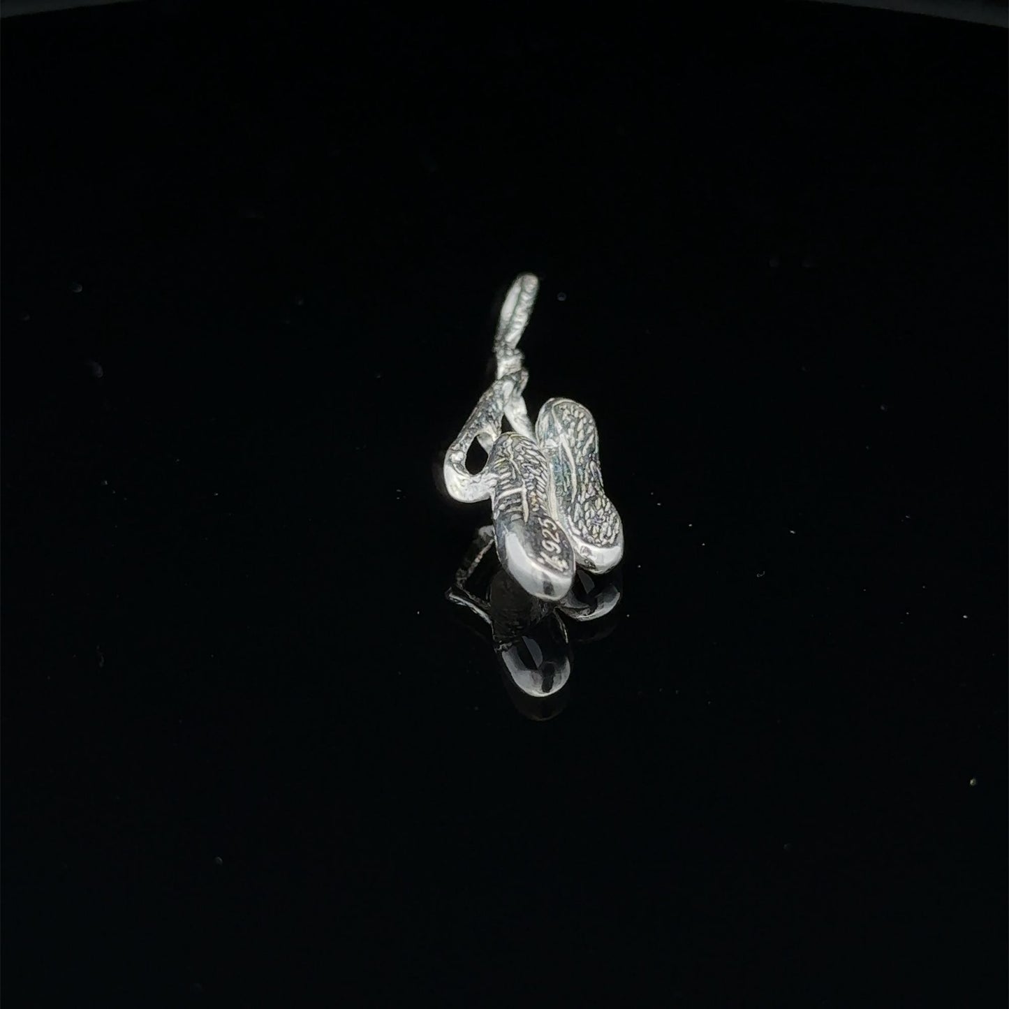 925 Sterling Silver Pendant Charm Ballerina Slipper - Rafant