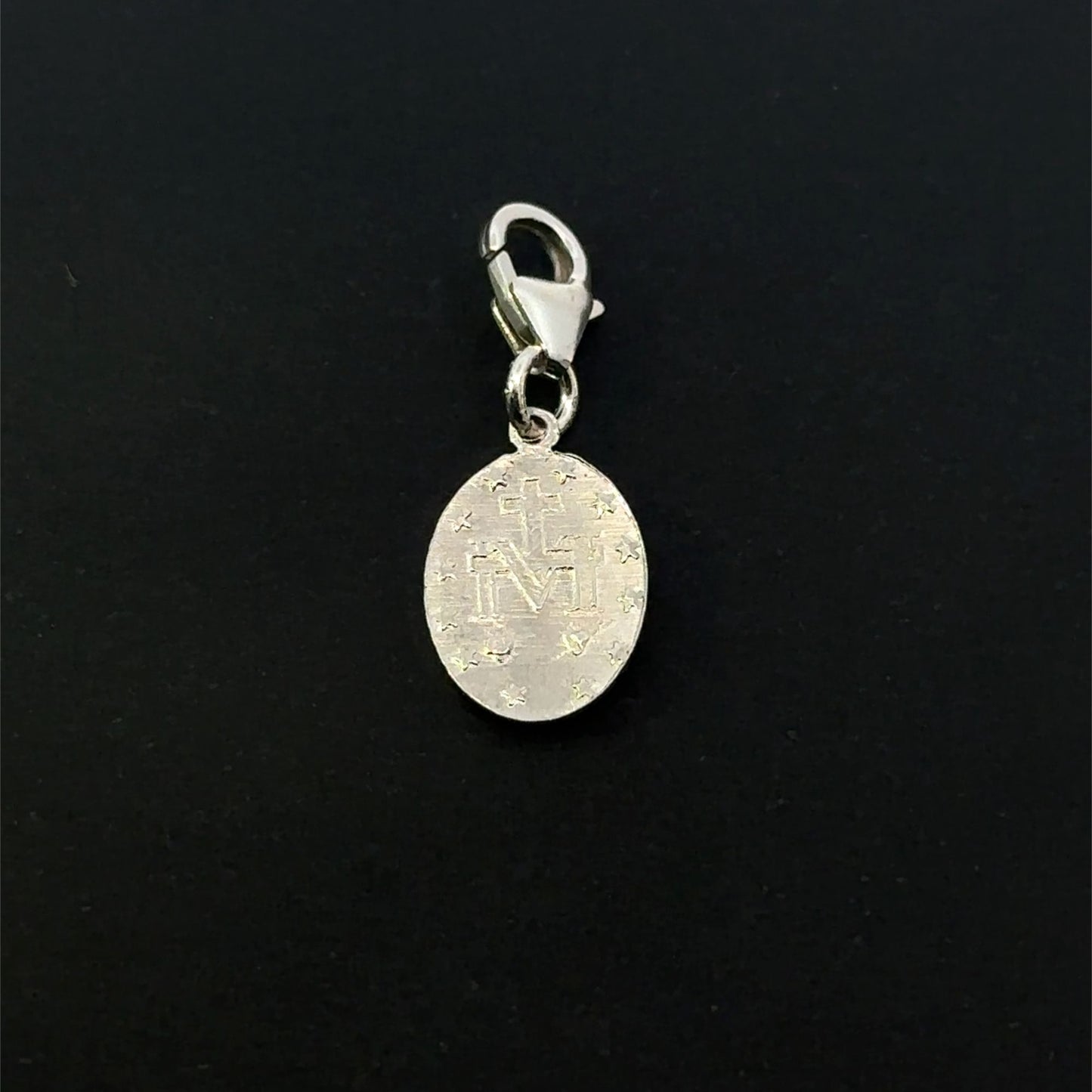 925 Sterling Silver Miraculous Medal Religious Charm,  Pendant with Lobster Clasp