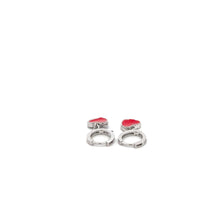 Load image into Gallery viewer, 925 Sterling Silver Hoops Earrings Dangle Heart - Rafant
