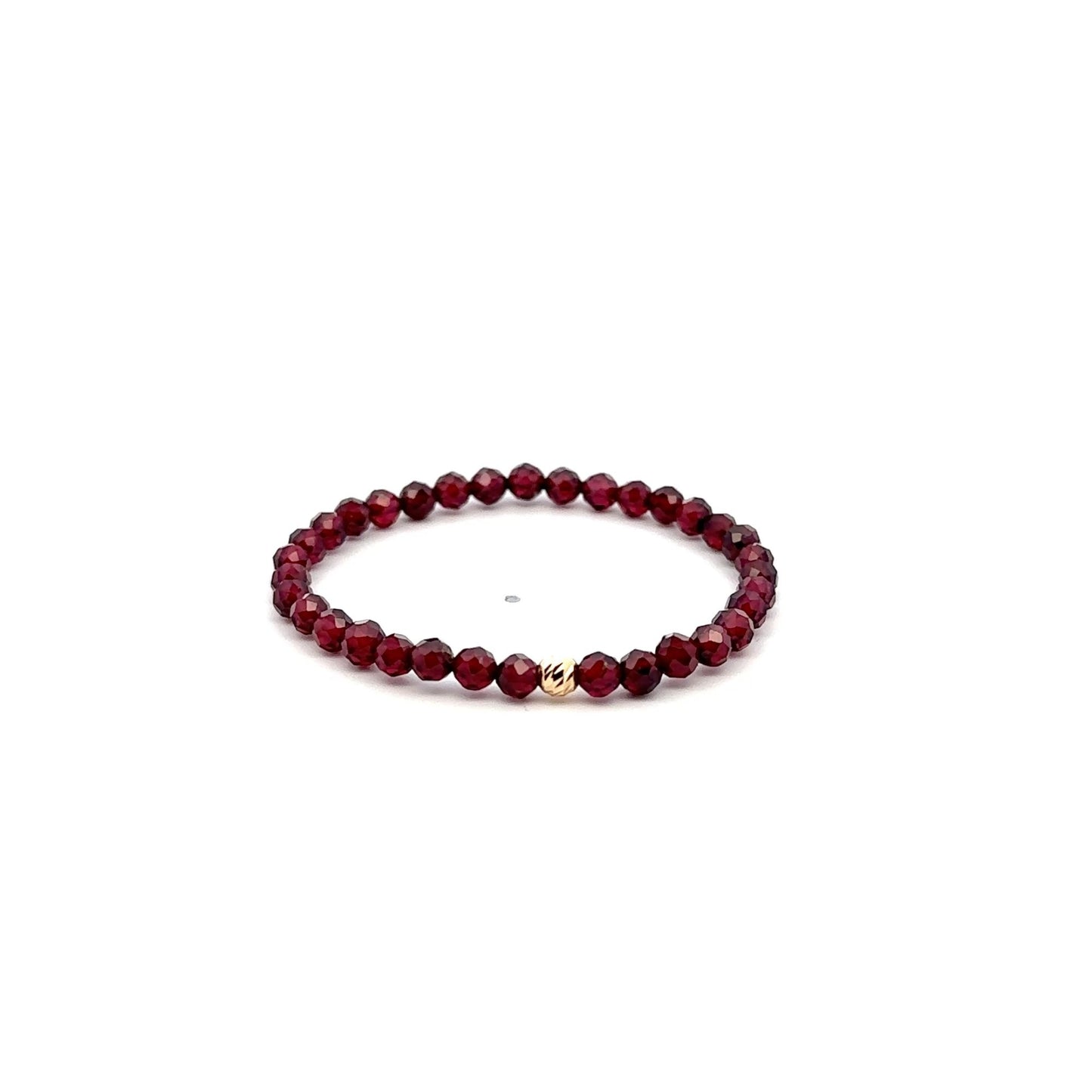 Natural Garnet Gemstone Mini 3mm 18K Charm Bead January Birthstone - Rafant