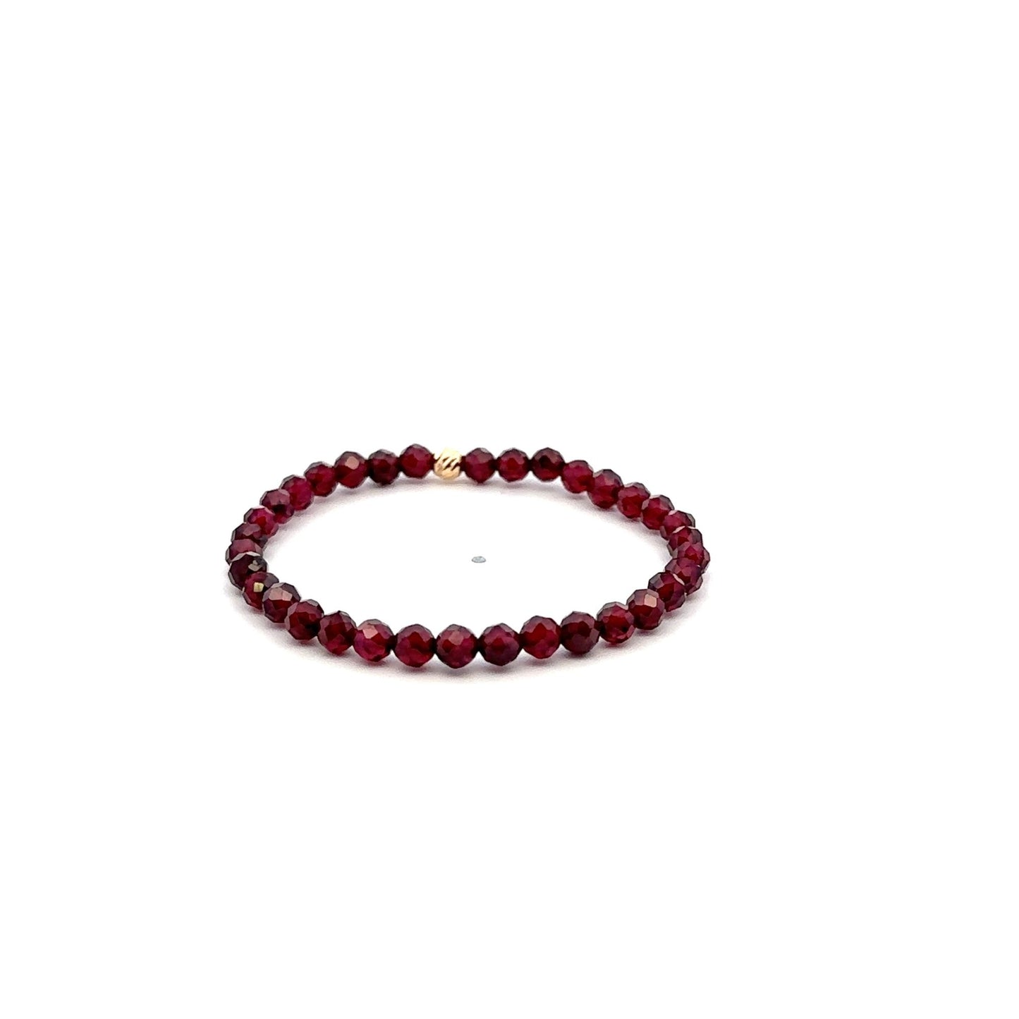 Natural Garnet Gemstone Mini 3mm 18K Charm Bead January Birthstone - Rafant