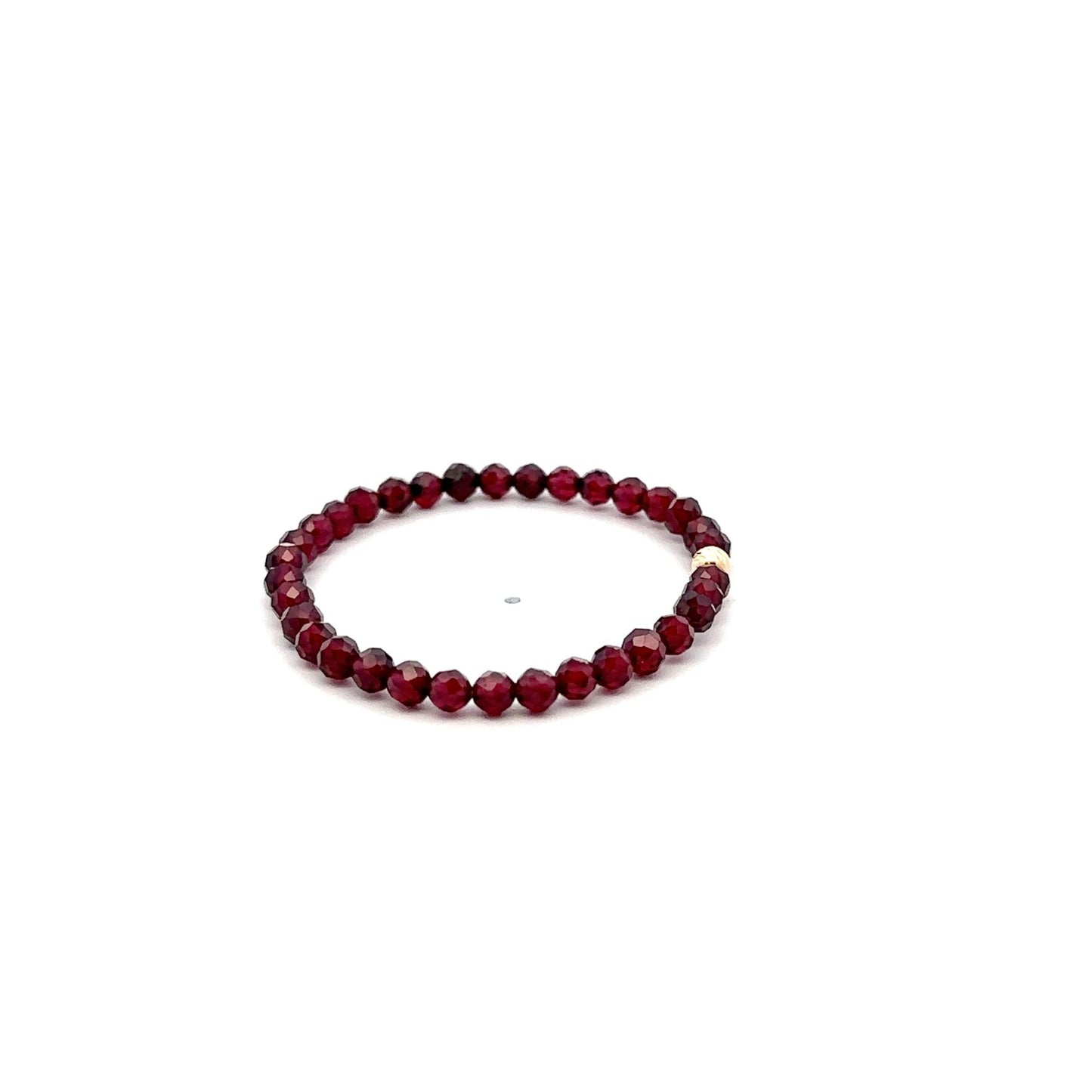 Natural Garnet Gemstone Mini 3mm 18K Charm Bead January Birthstone - Rafant