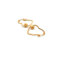 Load image into Gallery viewer, 18K Gold Earrings Heart Hoops Loops
