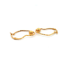Load image into Gallery viewer, 18K Gold Earrings Heart Hoops Loops
