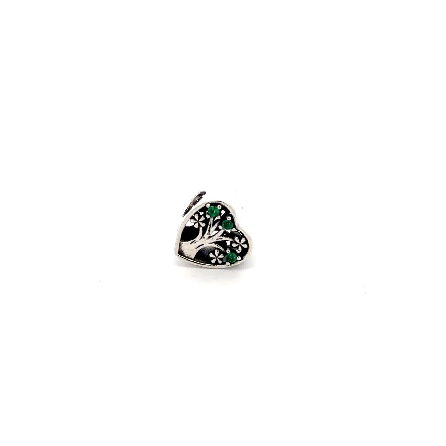 925 Sterling Silver Charm Bead Heart Tree Of Life For Charm Bracelet Necklace - Rafant