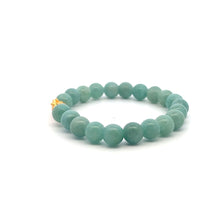 Load image into Gallery viewer, 24K Gold Piyao Pixiu Lucky Charm Bracelet  Aventurine Gemstones 8mm Size 6 inches
