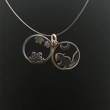 Load image into Gallery viewer, 925 Sterling Silver Pendant Snowman Snowflakes Holiday Christmas Charm
