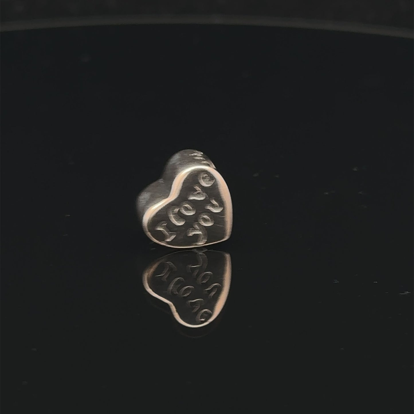 925 Sterling Silver Charm Bead Heart I Love You - Rafant