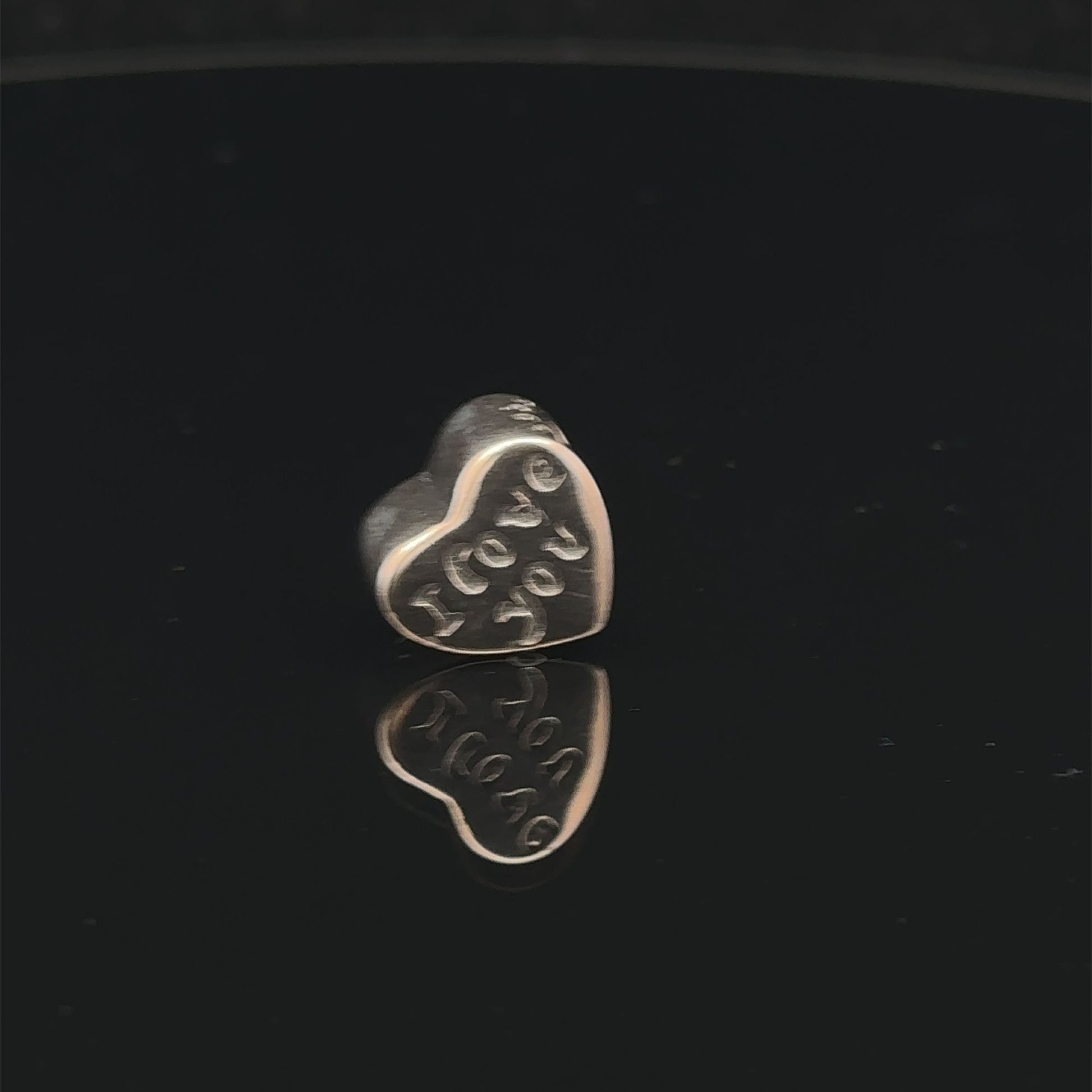 925 Sterling Silver Charm Bead Heart I Love You - Rafant