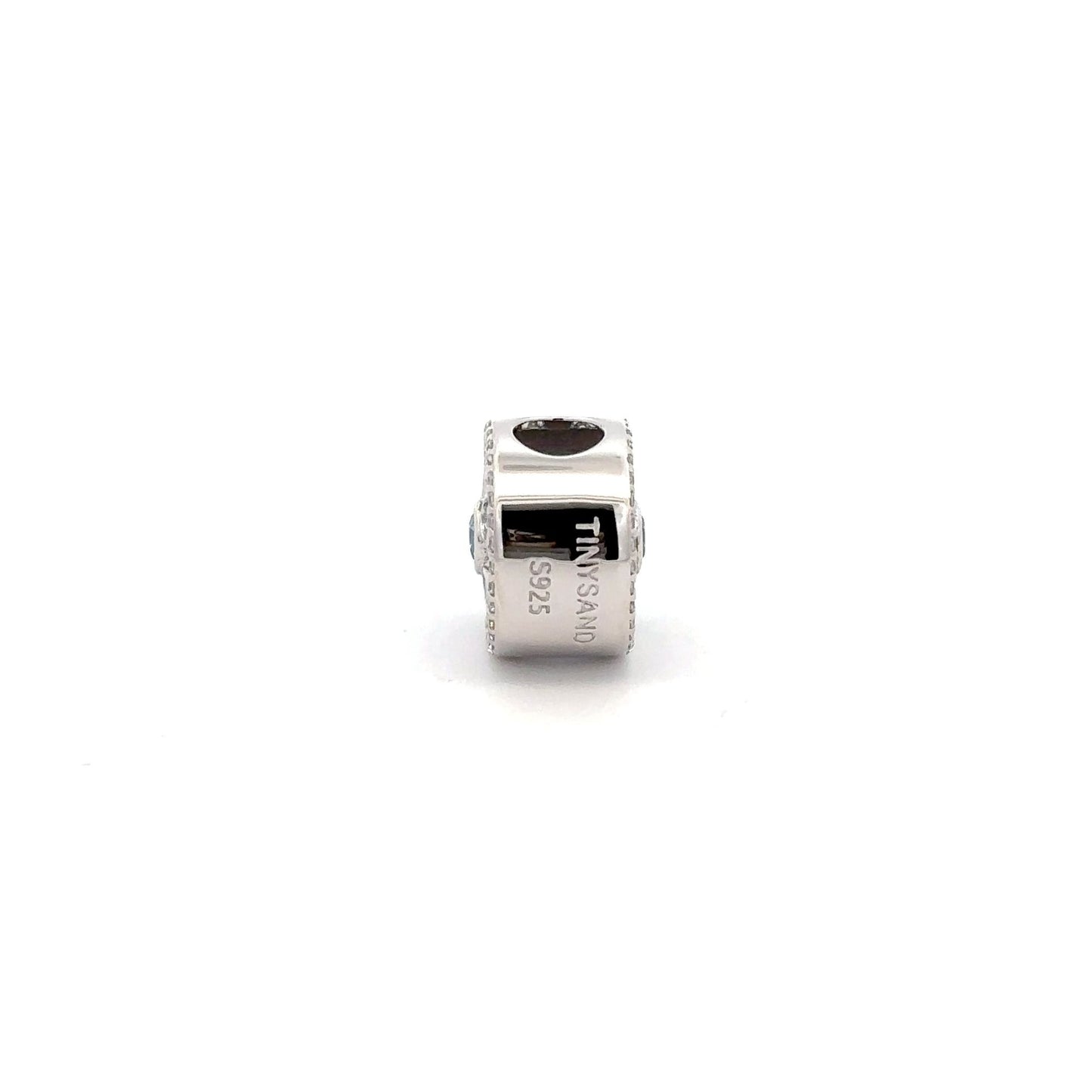 925 Sterling Silver Charm Bead Round Holiday Christmas For Charm Bracelet Necklace - Rafant