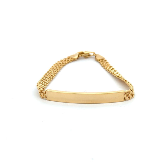 18K Gold Bracelet Bar Size 7.25 inches 5.13 grams - Rafant