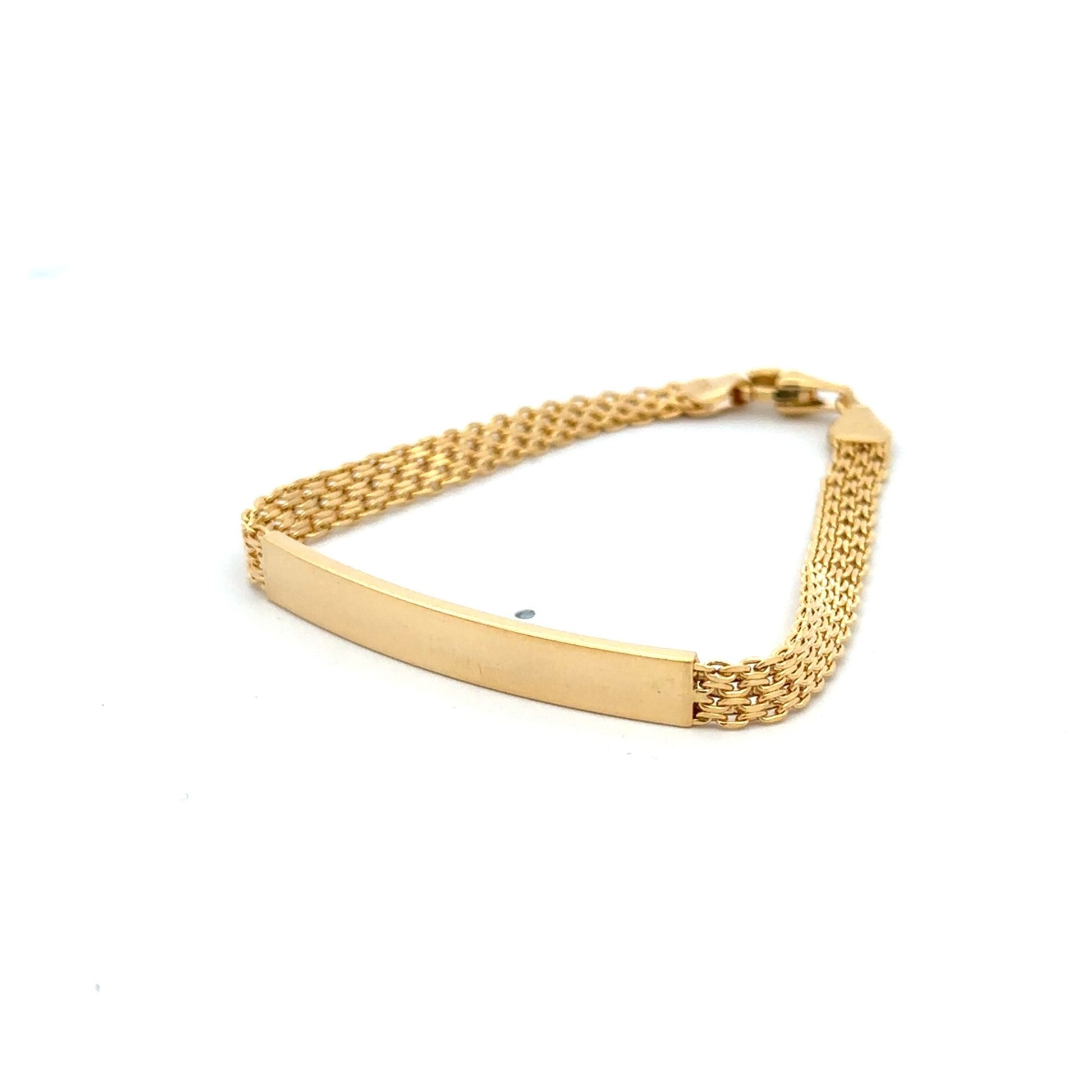 18K Gold Bracelet Bar Size 7.25 inches 5.13 grams - Rafant