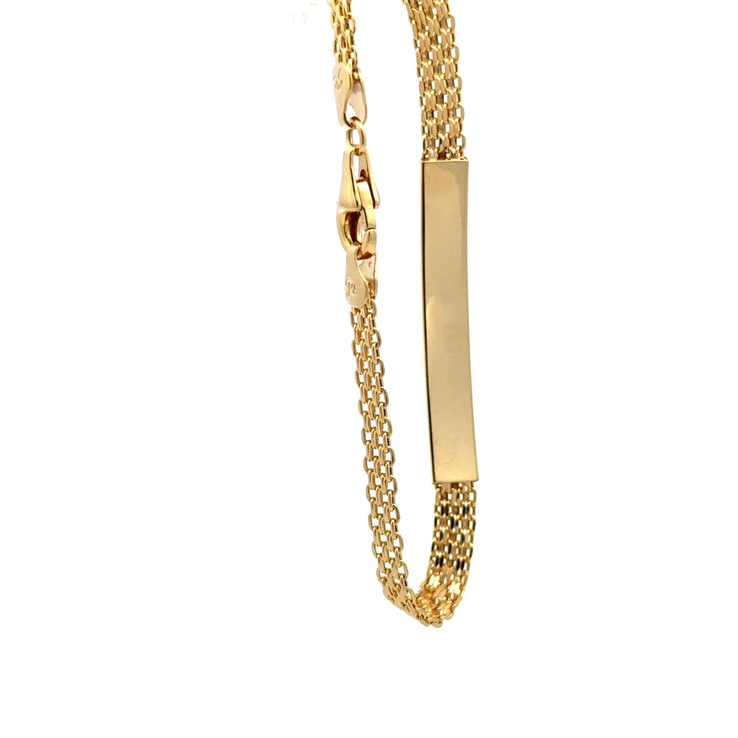18K Gold Bracelet Bar Size 7.25 inches 5.13 grams - Rafant
