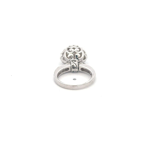 925 Sterling Silver Ring  Heart Cubic Zirconia Size 5 - Rafant