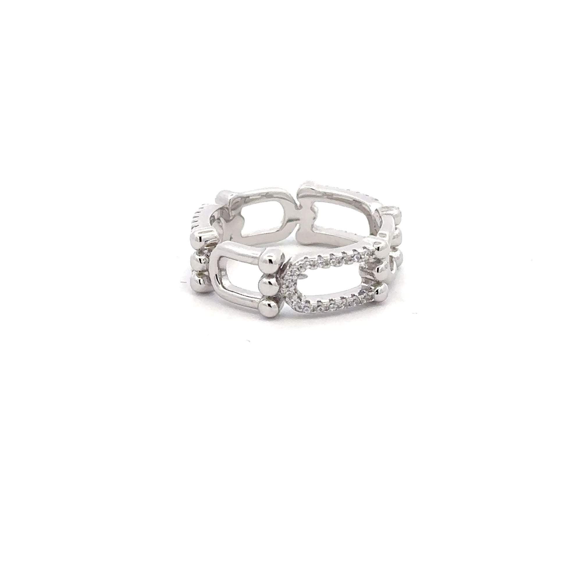 925 Sterling Silver Ring Cubic Zirconia Size 5 - Rafant