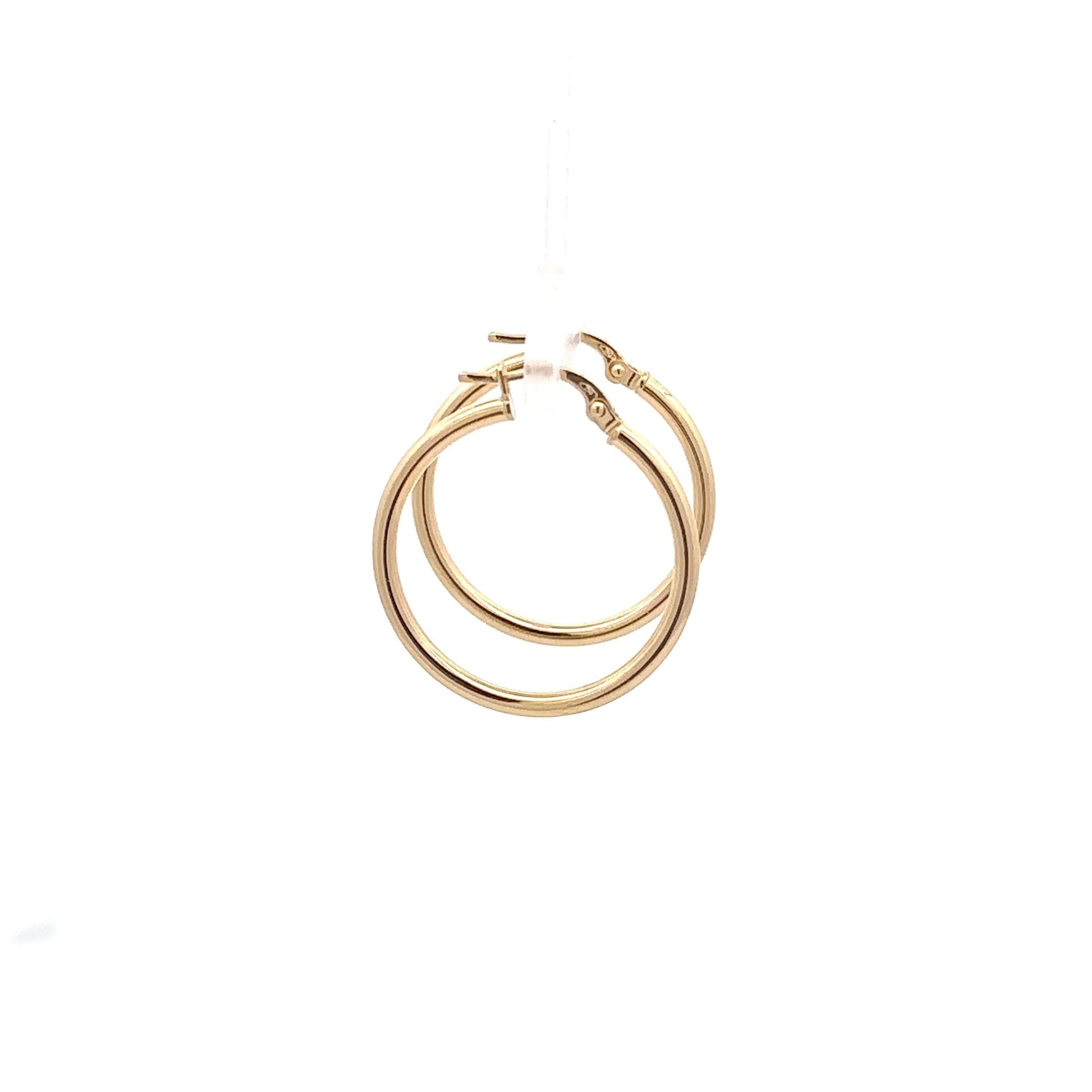 18K Gold Earrings Hoops Loops - Rafant