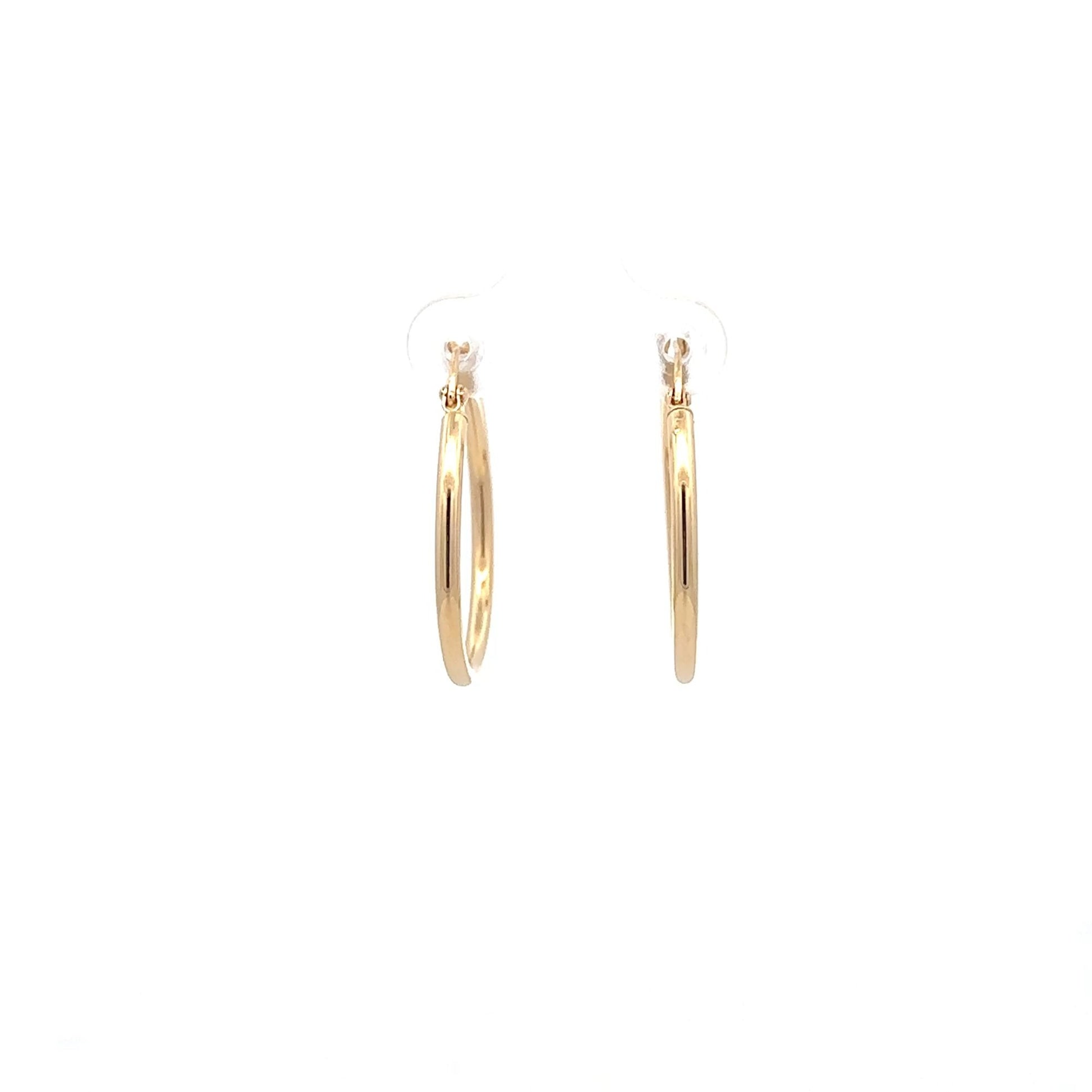 18K Gold Earrings Hoops Loops - Rafant