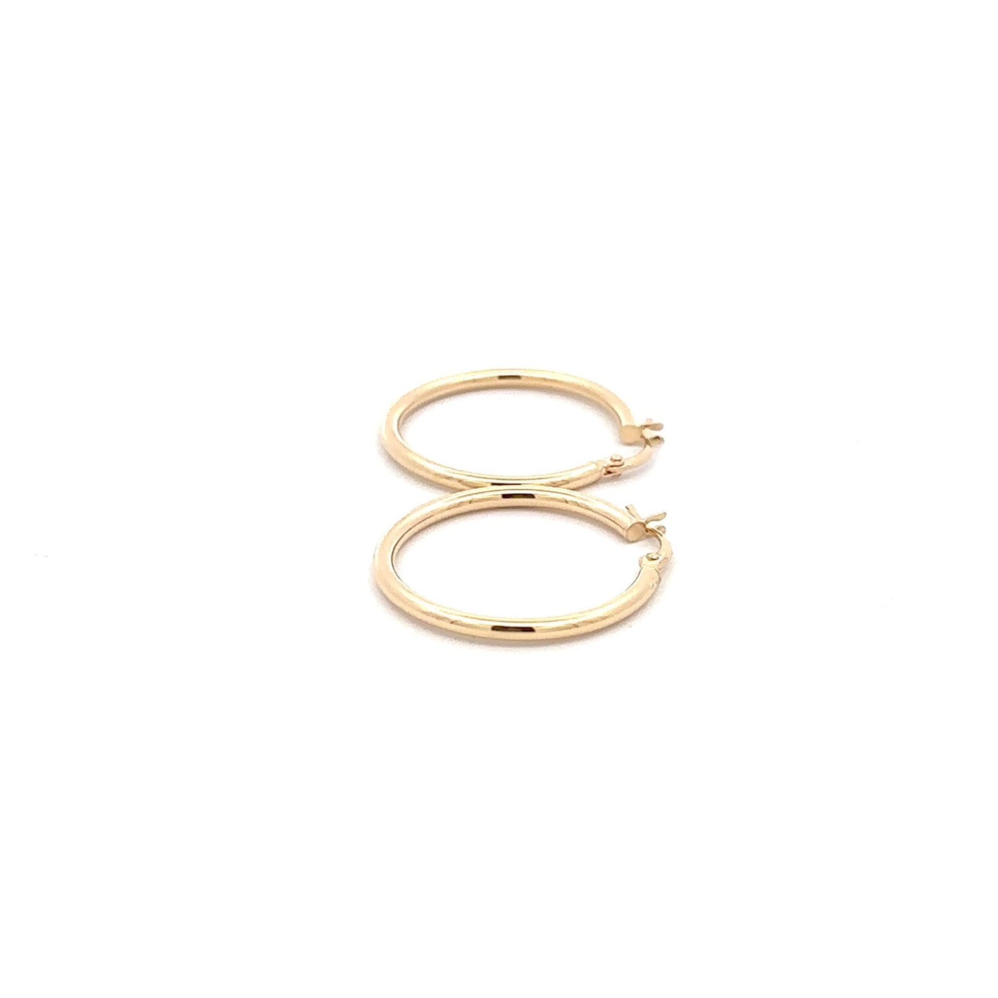 18K Gold Earrings Hoops Loops - Rafant