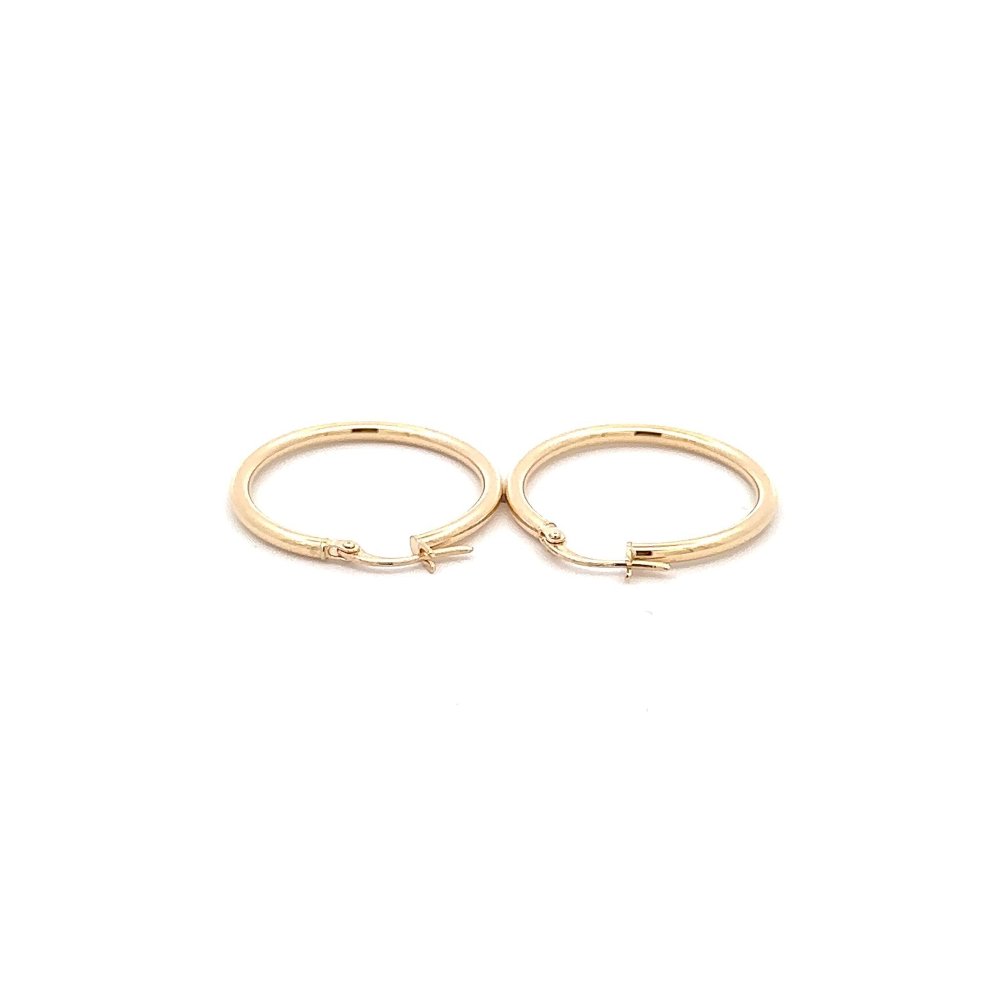 18K Gold Earrings Hoops Loops - Rafant