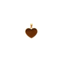 Load image into Gallery viewer, 18K Gold Pendant Heart Tiger&#39;s Eye - Rafant
