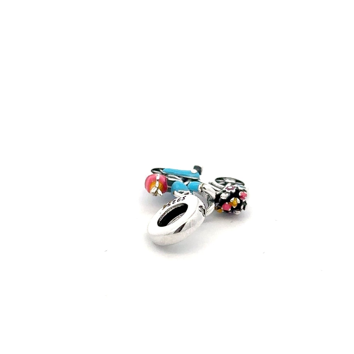 925 Sterling Silver Charm Bead For Bracelet Necklace Bike Bicycle - Rafant