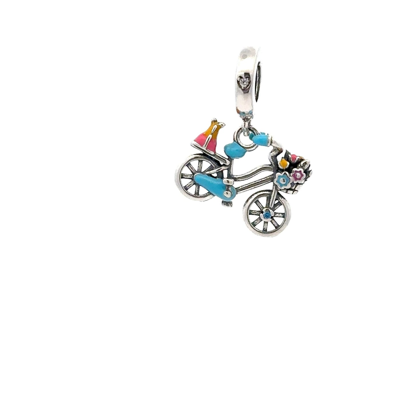 925 Sterling Silver Charm Bead For Bracelet Necklace Bike Bicycle - Rafant
