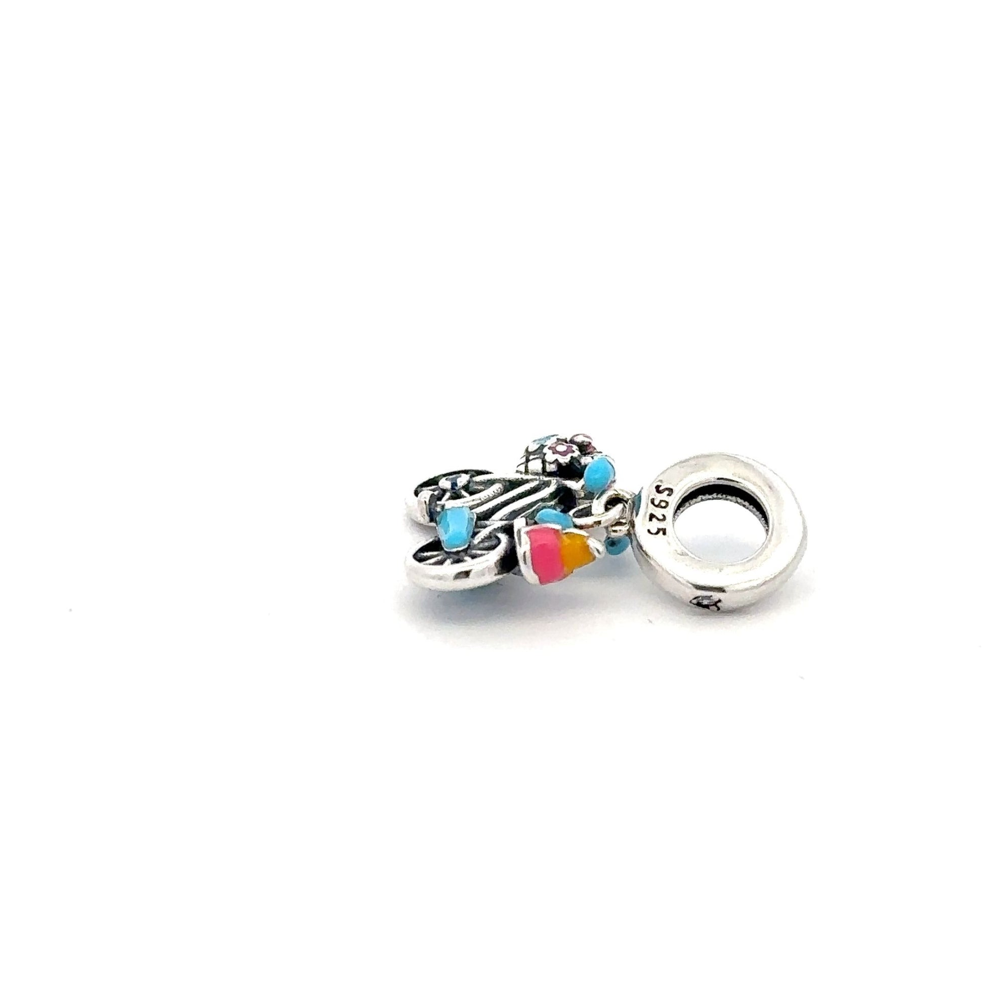 925 Sterling Silver Charm Bead For Bracelet Necklace Bike Bicycle - Rafant