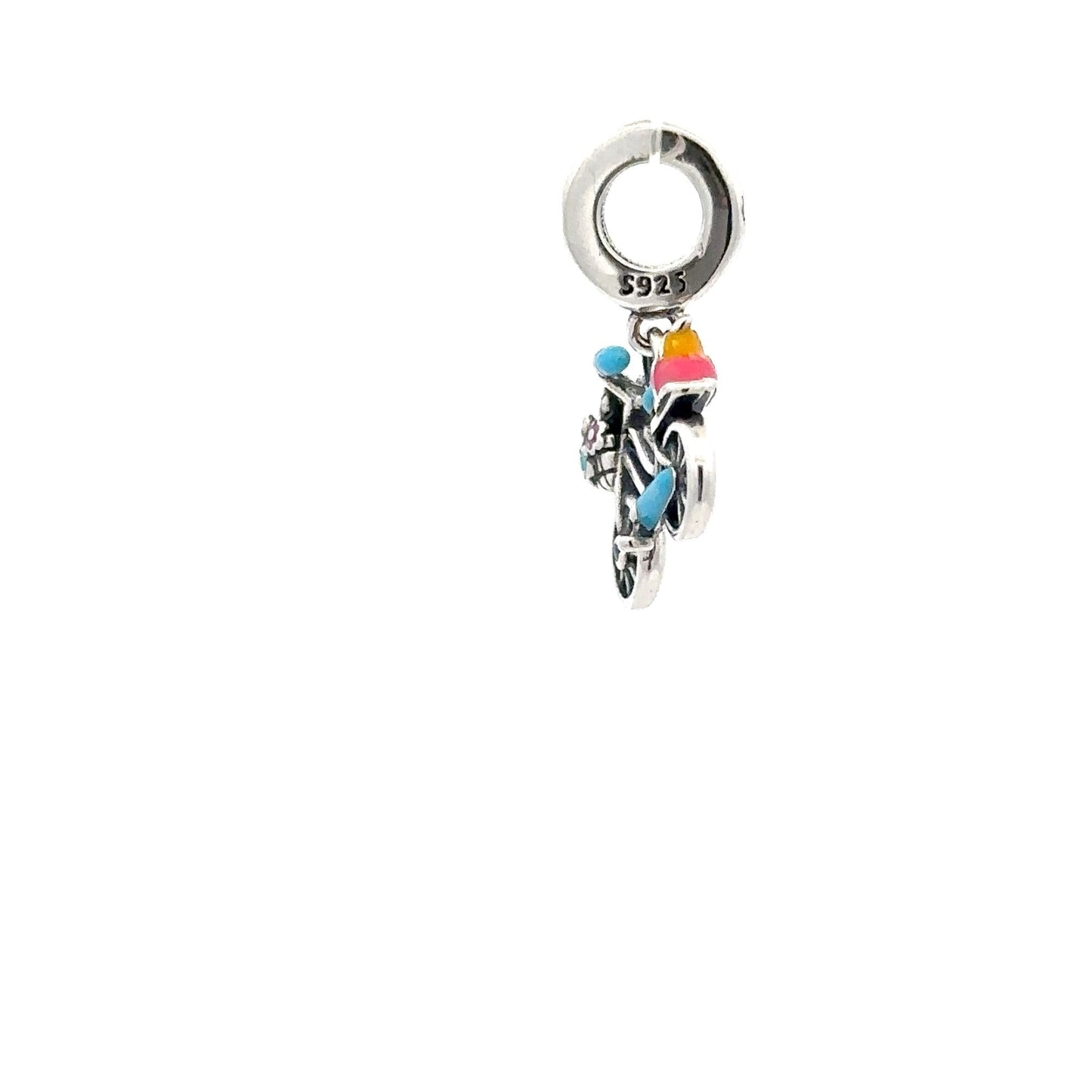 925 Sterling Silver Charm Bead For Bracelet Necklace Bike Bicycle - Rafant