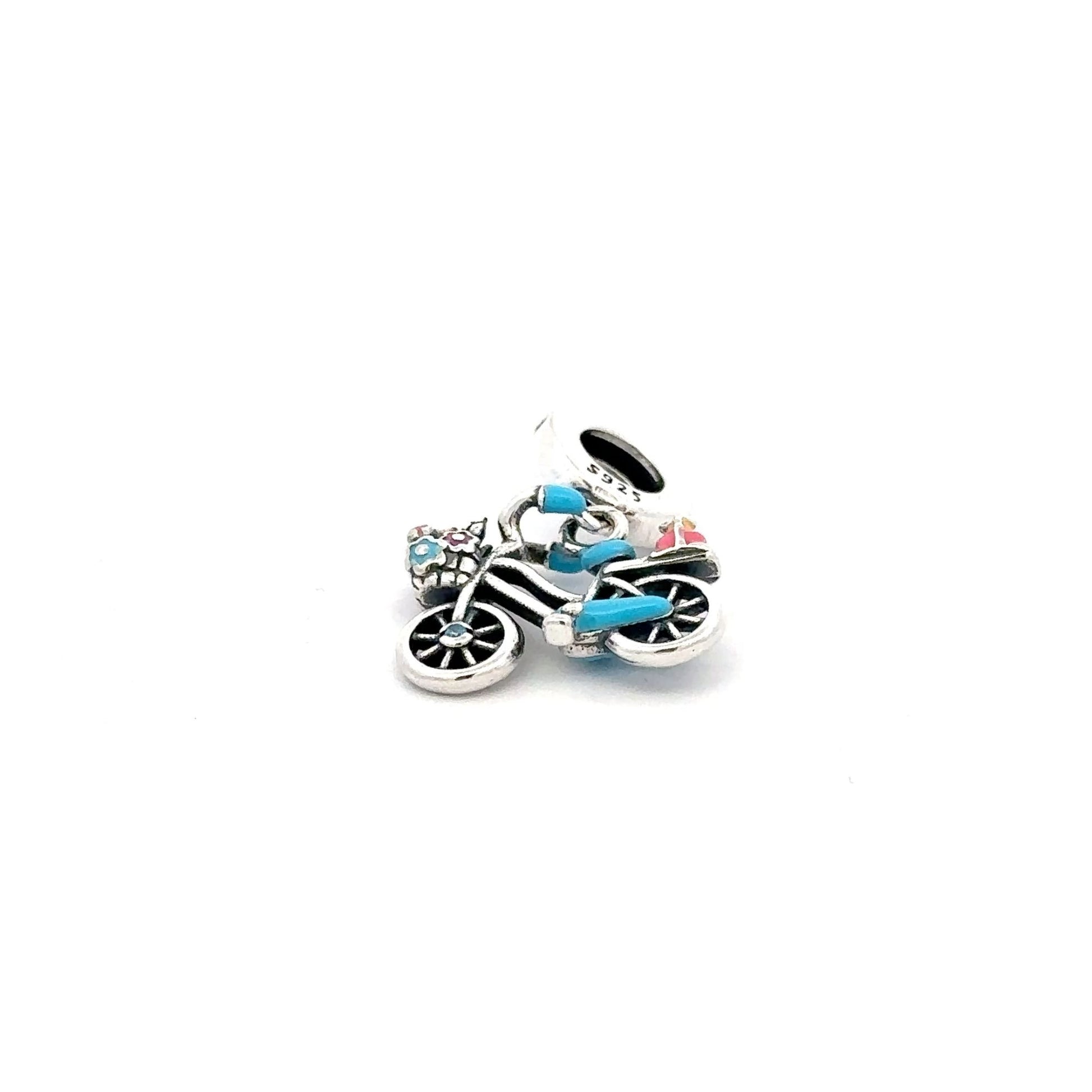 925 Sterling Silver Charm Bead For Bracelet Necklace Bike Bicycle - Rafant