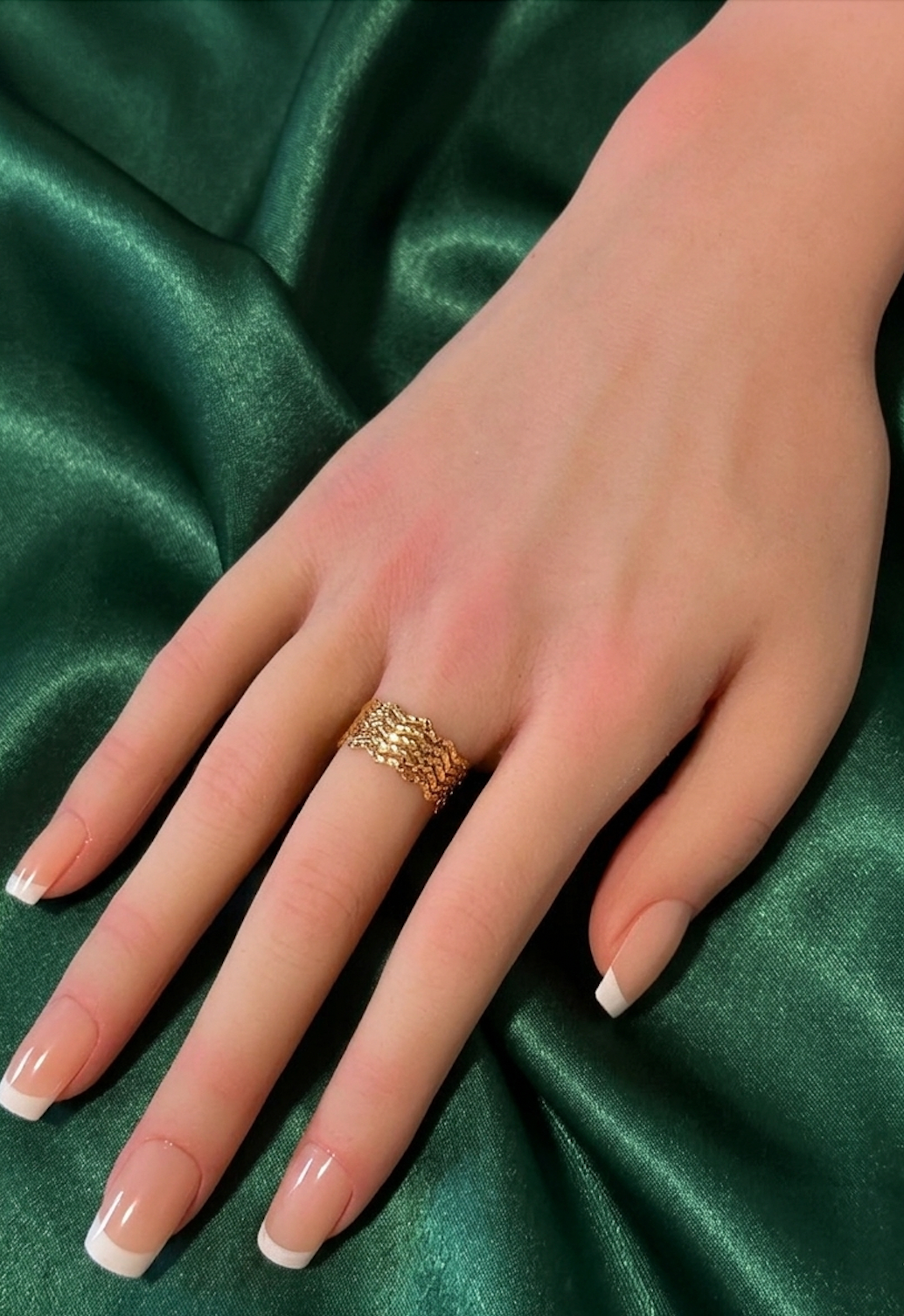 18K Gold Ring Wave Size 6 - Rafant