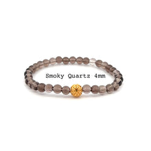 Load image into Gallery viewer, 18K Gold Money Coin Ball Lucky Charm Bracelet Mini Gemstones Natural Lapis Lazuli 4mm
