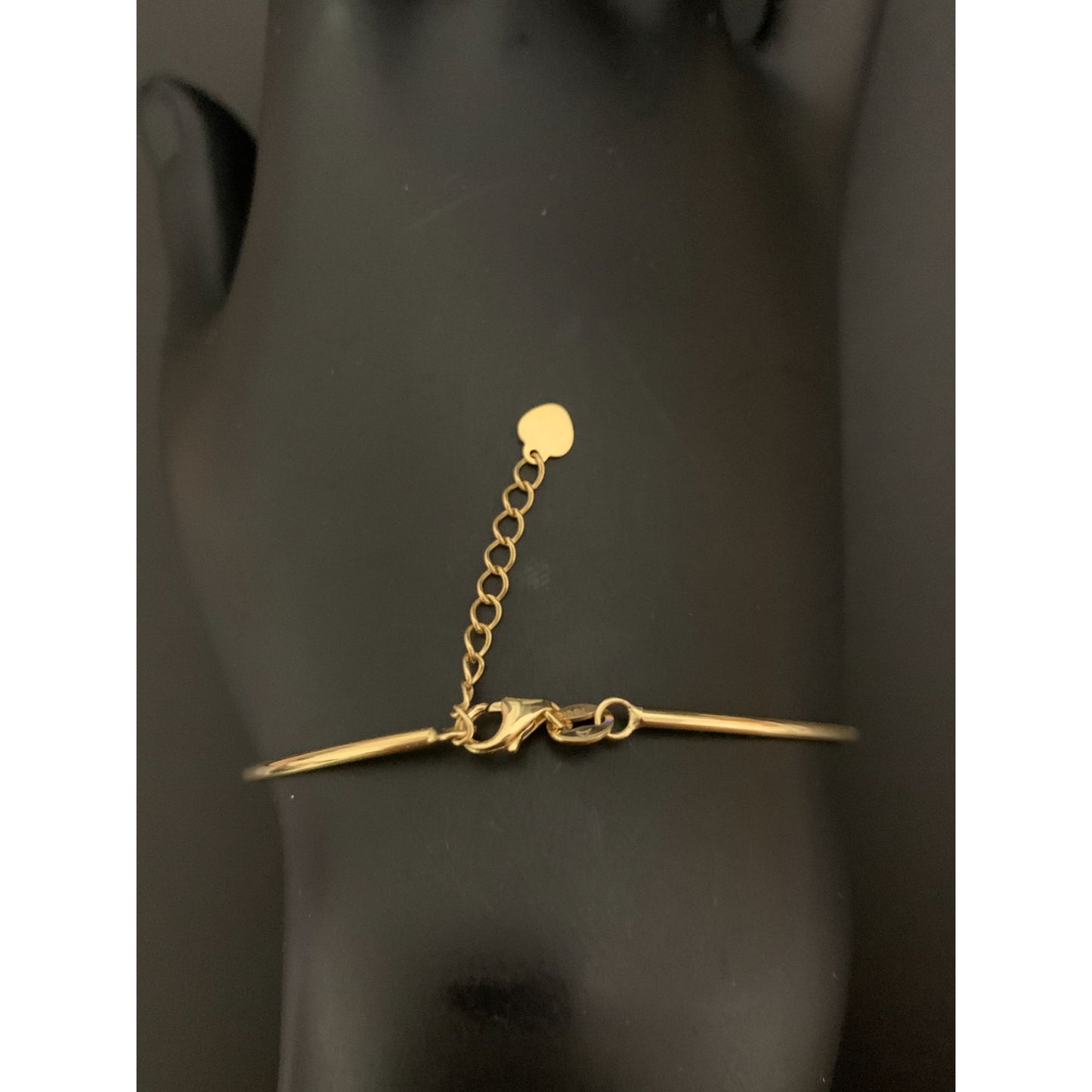 18K Gold Bracelet Bangle Heart Beat Small ExraSmall 3.95 grams - Rafant