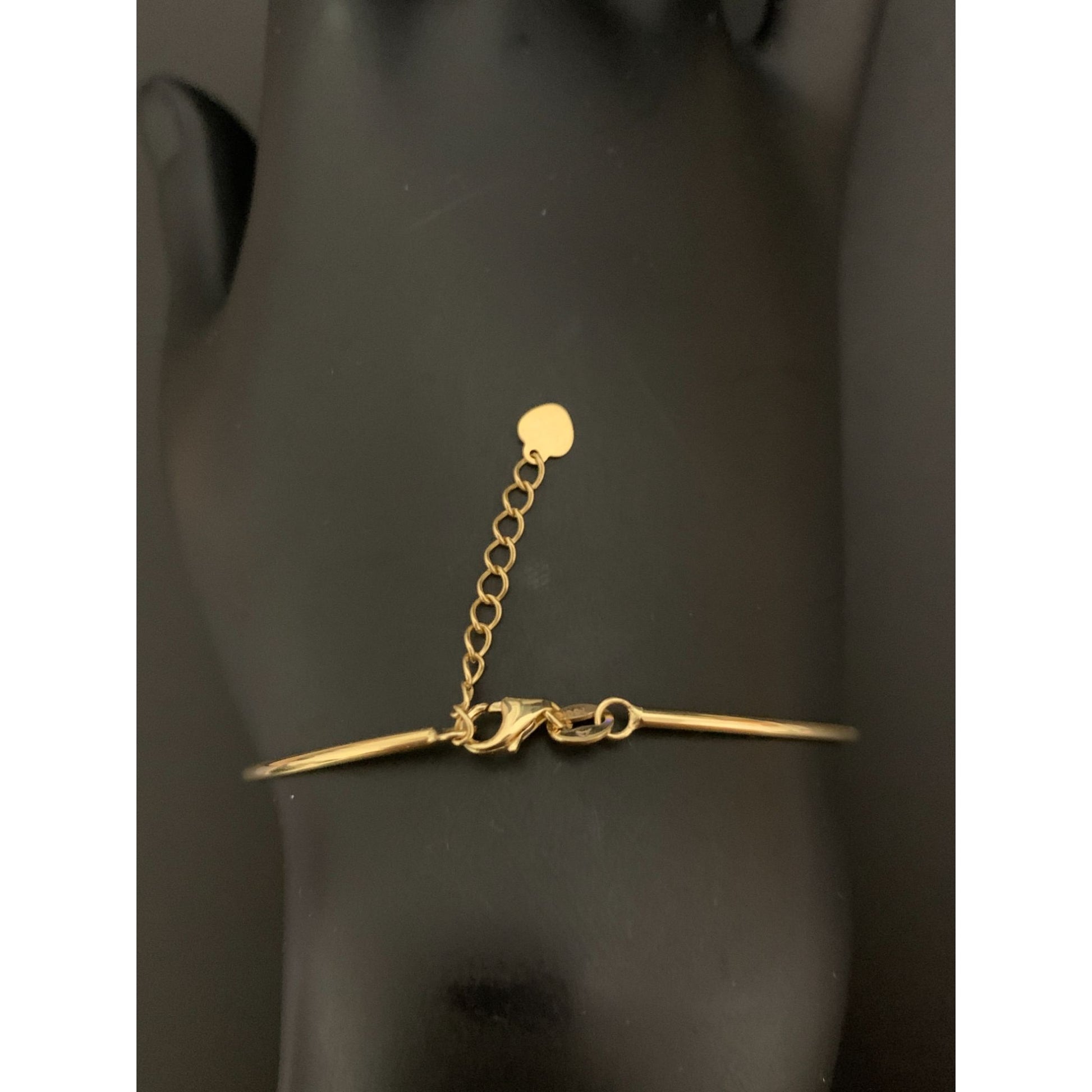 18K Gold Bracelet Bangle Heart Beat Small ExraSmall 3.95 grams - Rafant