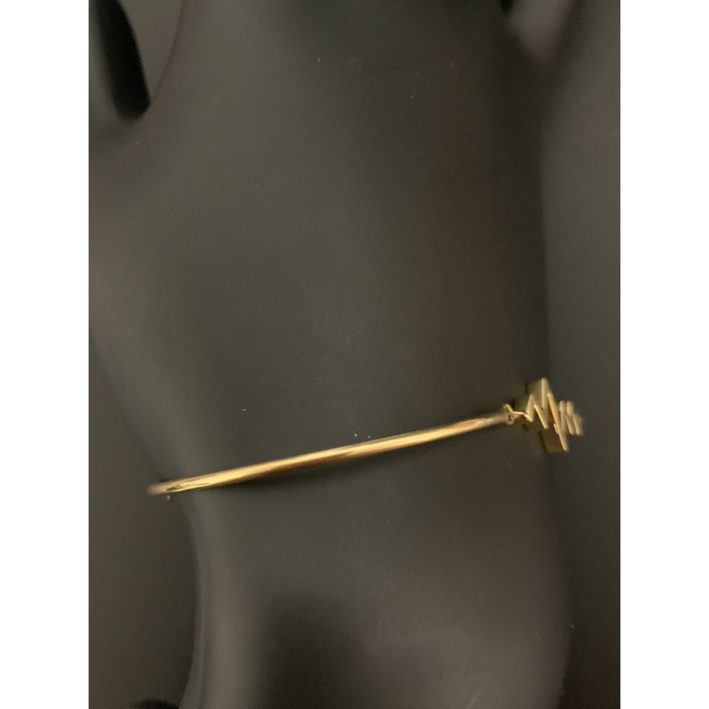 18K Gold Bracelet Bangle Heart Beat Small ExraSmall 3.95 grams - Rafant