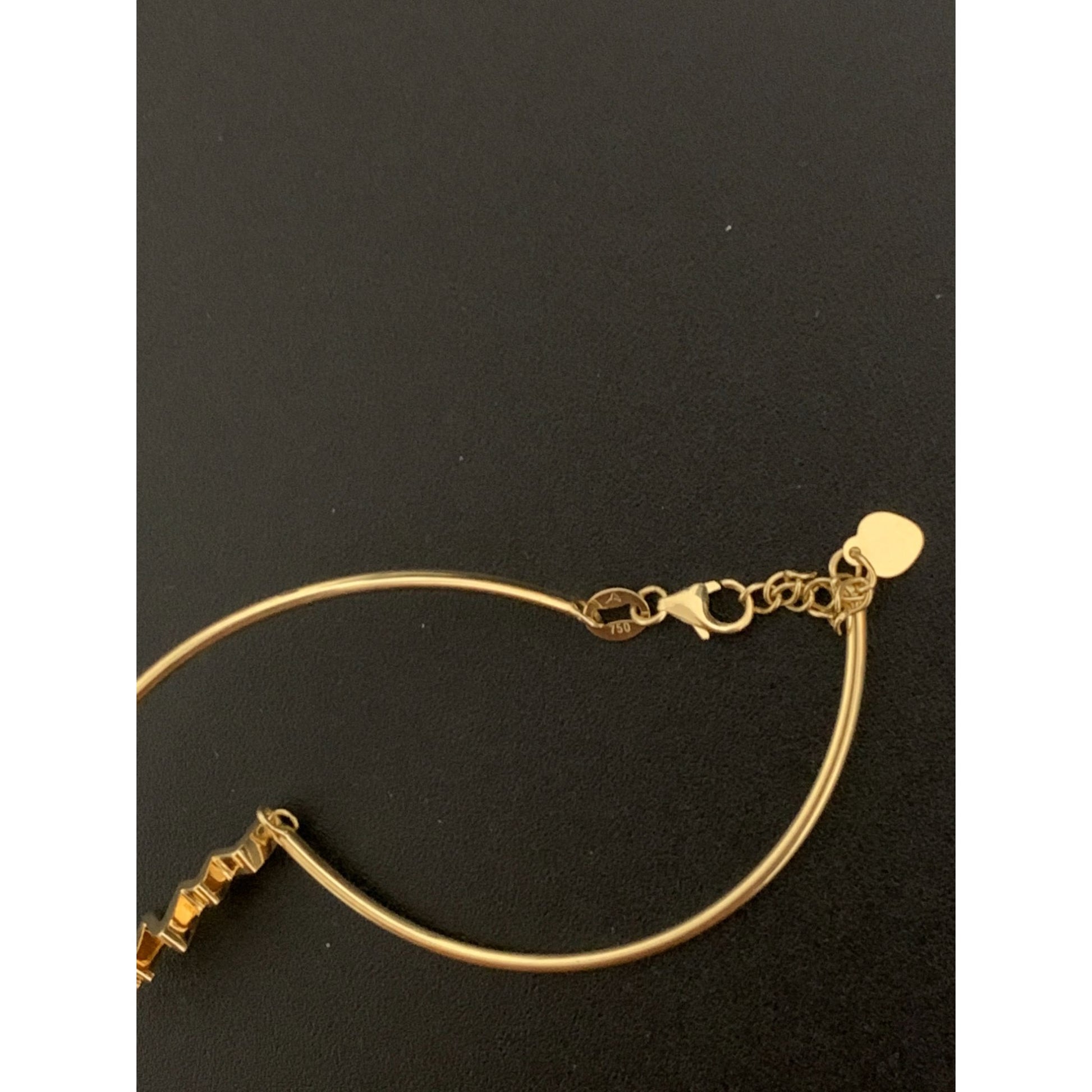 18K Gold Bracelet Bangle Heart Beat Small ExraSmall 3.95 grams - Rafant
