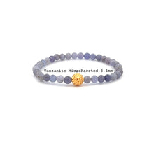 Load image into Gallery viewer, 18K Gold Money Coin Ball Lucky Charm Bracelet Mini Gemstones Natural Lapis Lazuli 4mm
