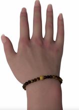 Load image into Gallery viewer, 18K Gold Money Coin Ball Lucky Charm Bracelet Mini Gemstones Natural Lapis Lazuli 4mm
