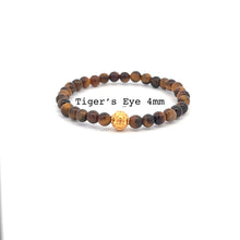 Load image into Gallery viewer, 18K Gold Money Coin Ball Lucky Charm Bracelet Mini Gemstones Natural Lapis Lazuli 4mm
