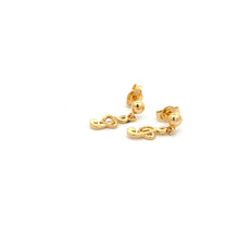 Load image into Gallery viewer, 18K Japan Gold Music Note Drop Dangling Earrings - Rafant
