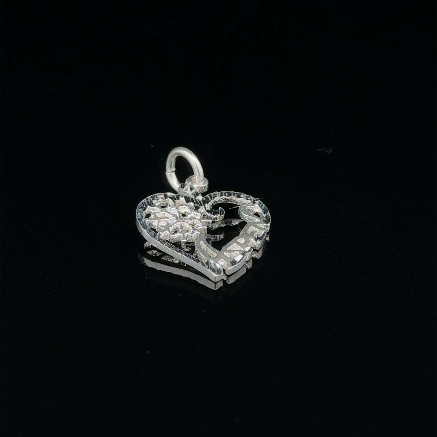 925 Sterling Silver Pendant Charm Heart Aspen - Rafant