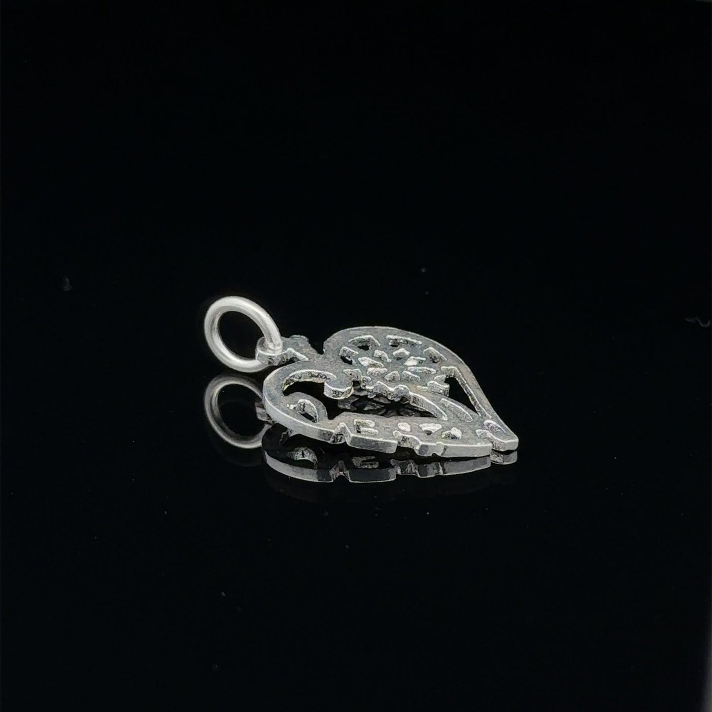 925 Sterling Silver Pendant Charm Heart Aspen - Rafant