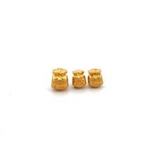 Load image into Gallery viewer, 24K 999.9 Pure Gold Charm Money Bag Bead Spacer DIY Small 0.16g
