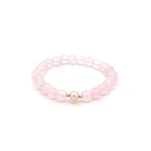 Load image into Gallery viewer, 14K Solid Gold Tiny Beads Freshwater Pearl Stretch Gemstone Birthstone Bracelet

