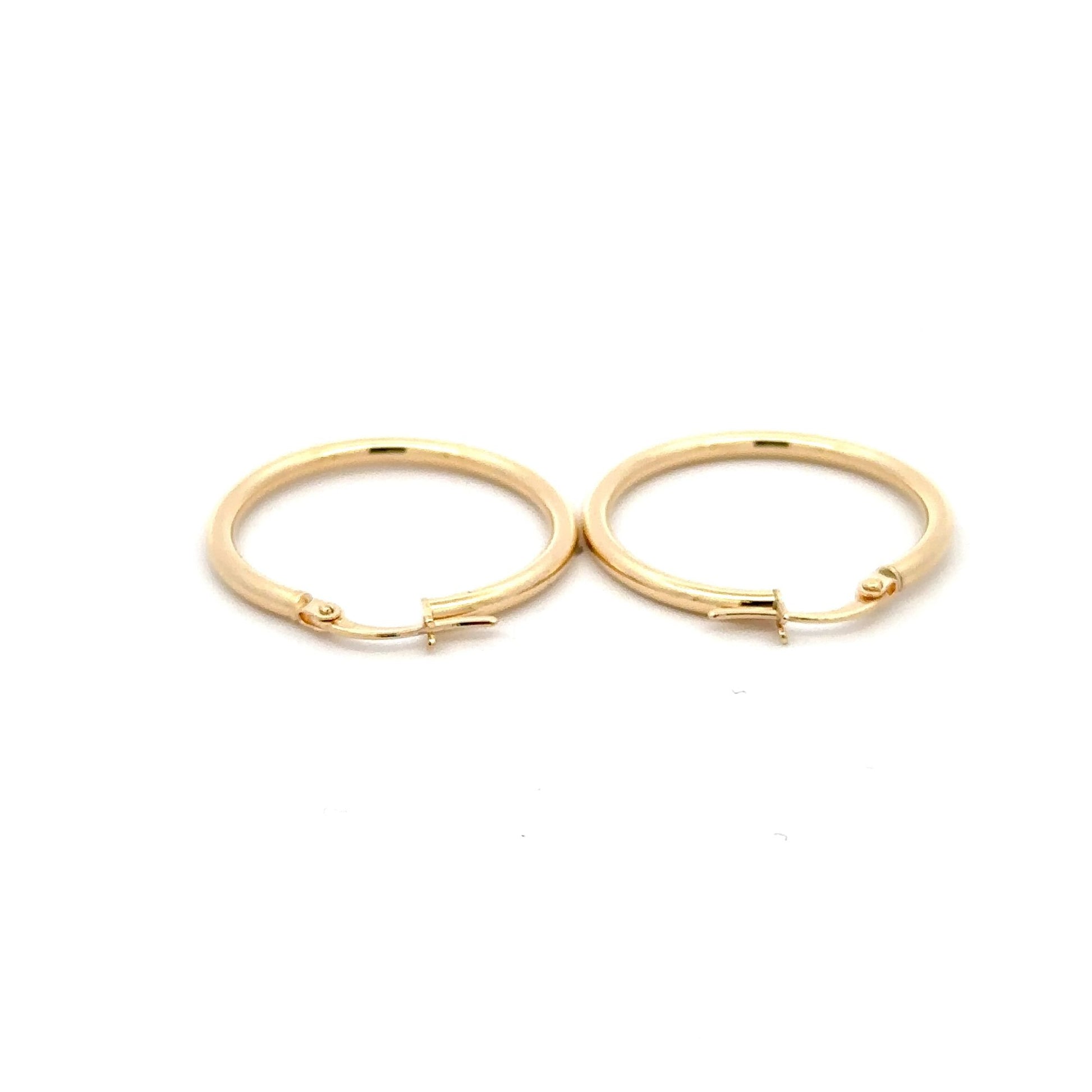 18K Gold Earrings Hoops Loops - Rafant