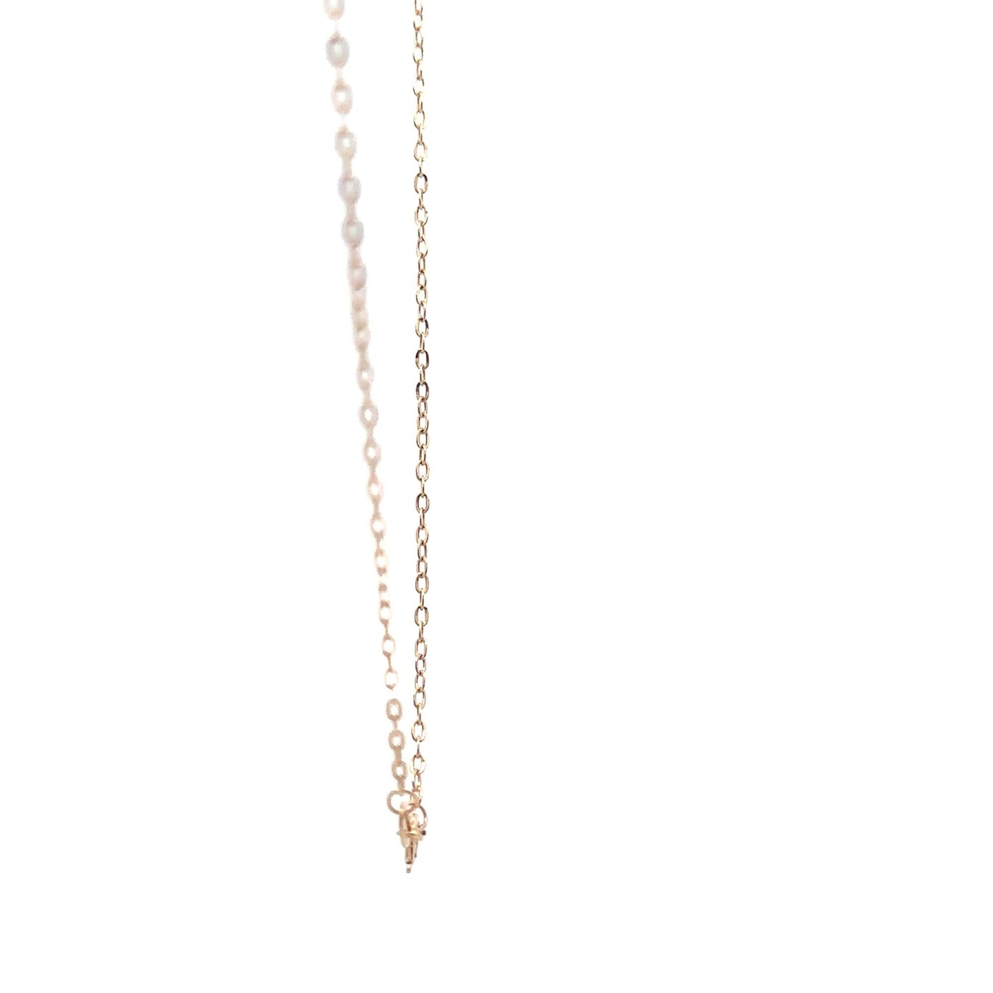 18K Gold Necklace Chain 17.75 inches Pendant Ball Frosted - Rafant