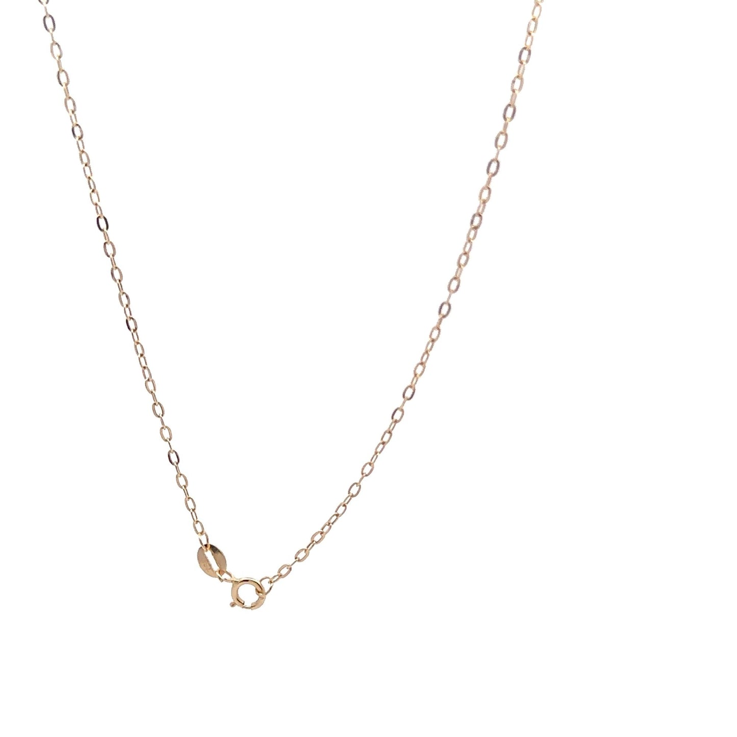 18K Gold Necklace Chain 17.75 inches Pendant Ball Frosted - Rafant