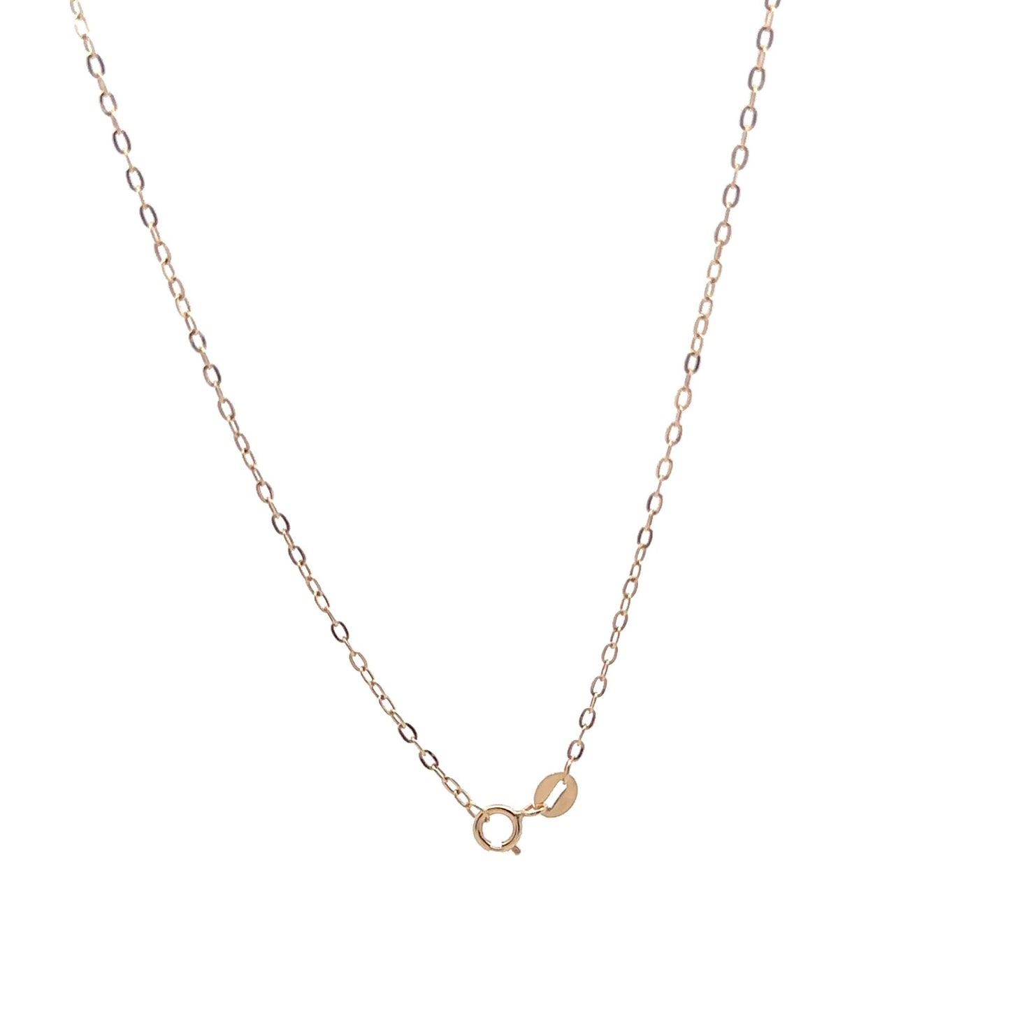 18K Gold Necklace Chain 17.75 inches Pendant Ball Frosted - Rafant