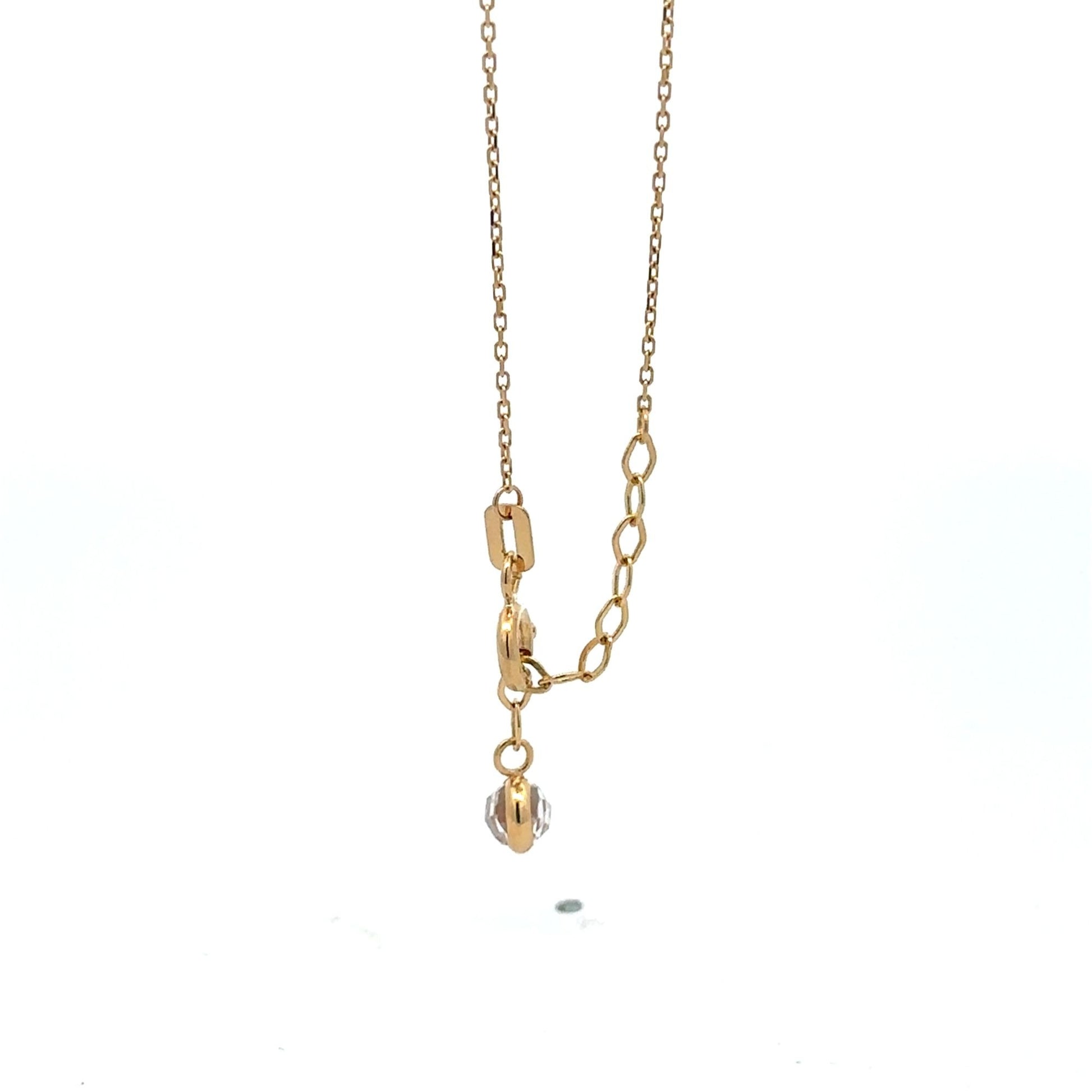 18K Gold Bracelet Flower Beads Charm 7 inches plus one inch Extension 1.50 grams - Rafant