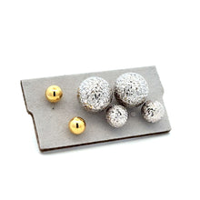 Load image into Gallery viewer, 18k Gold Earrings Small Medium Large Balls
