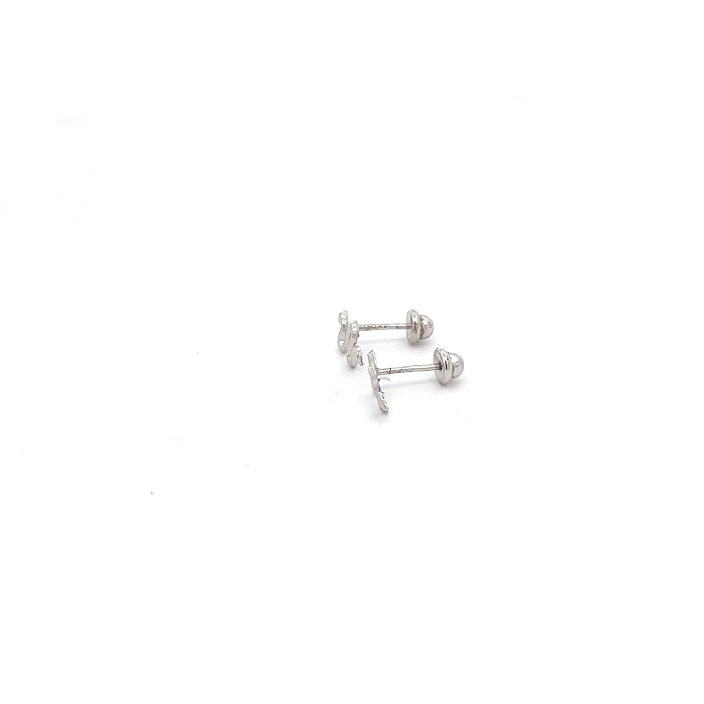 925 Sterling Silver Stud Snake Earrings Small Screw Back - Rafant